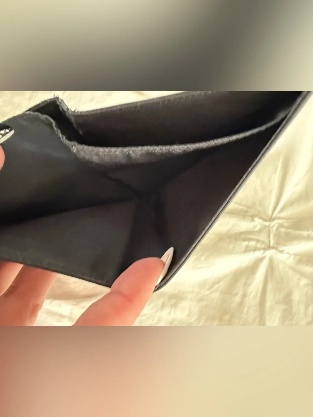 Prada triangle logo bifold wallet